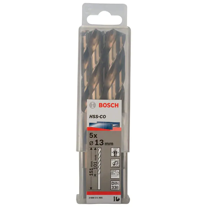 Metal Drill Bit HSS-CO Set |  13x101x151mm - 5pcs