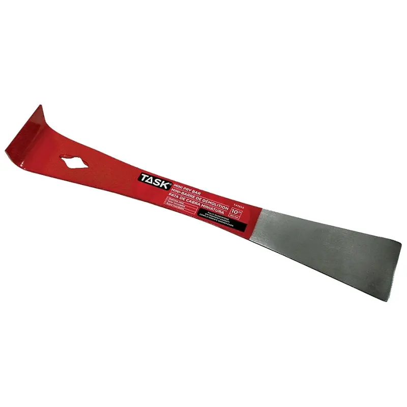 TASK T47055 Mini Pry Bar, 10 in L, Stainless Steel