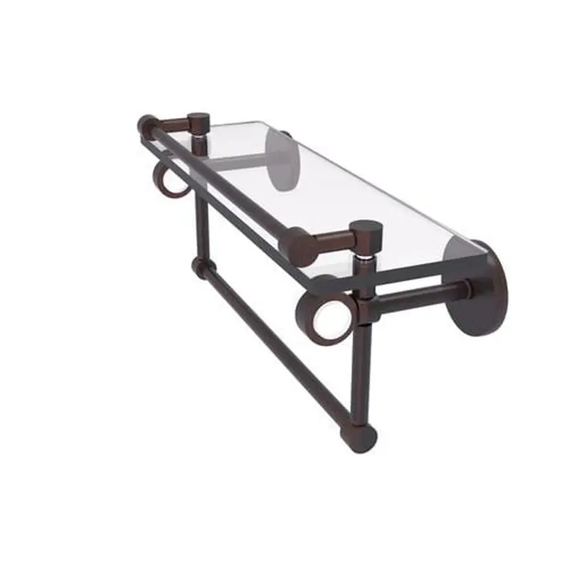 Allied Brass Clearview Venetian Bronze 1-Tier Brass Wall Mount Bathroom Shelf