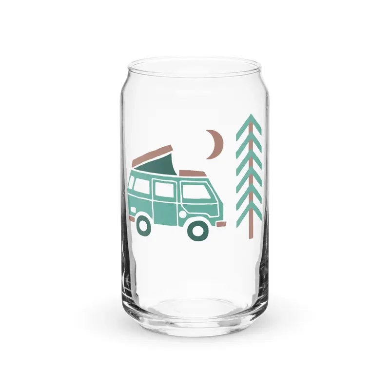 Go Outside Van Pint Glass16 oz