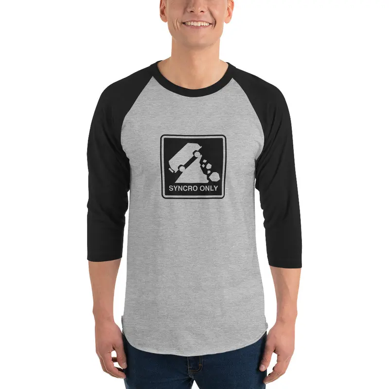 Syncro Only Raglan T-ShirtGray (Heather) / Black / XS