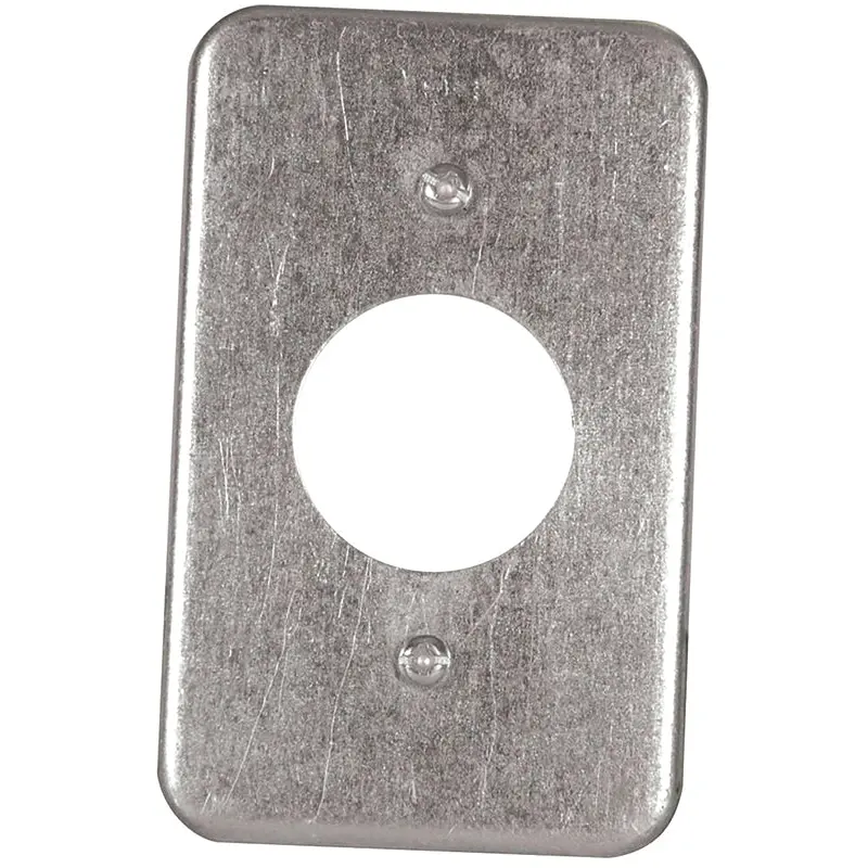 Hubbell 11C3BAR Utility Box Cover, 1.4 in Dia, 4 in L, 2-1/2 in W, Metal