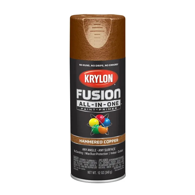 Krylon K02786007 Spray Paint, Hammered, Copper, 12 oz, Can