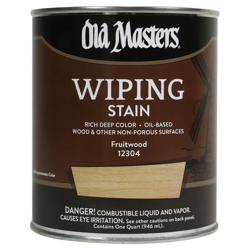 Old Masters 12304 Wiping Stain, Fruitwood, Liquid, 1 qt, Can