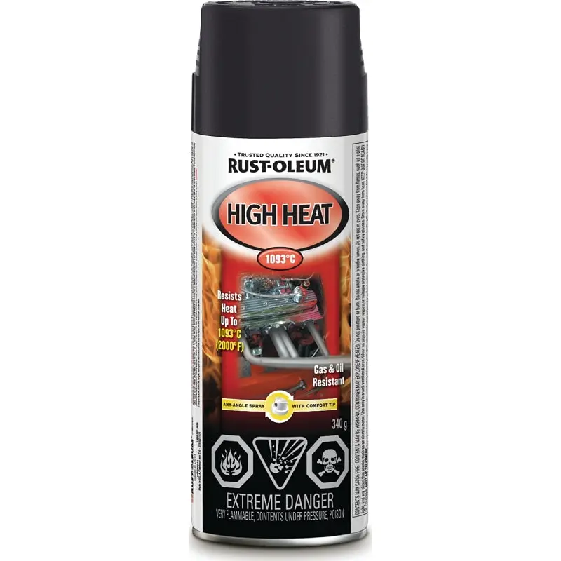 Rust-Oleum Automotive 257769 Automotive Spray Paint, Flat, Black, 340 g, Can