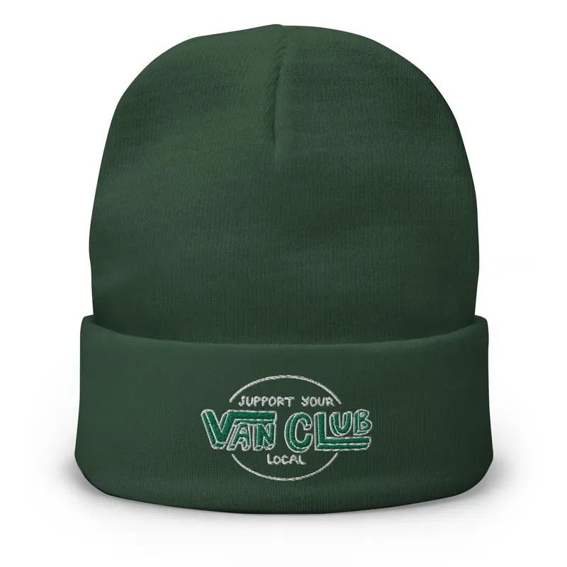 Support Your Local Van Club Embroidered BeanieBlack