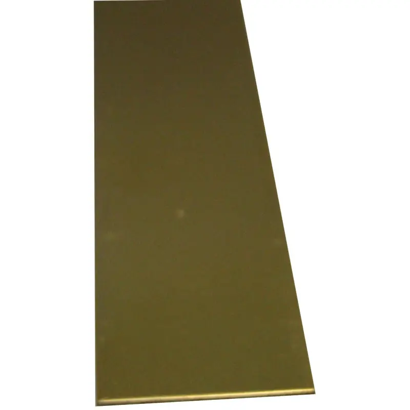 K & S 8245 Decorative Metal Strip, 1/4 in W, 12 in L, 0.064 in Thick, Brass