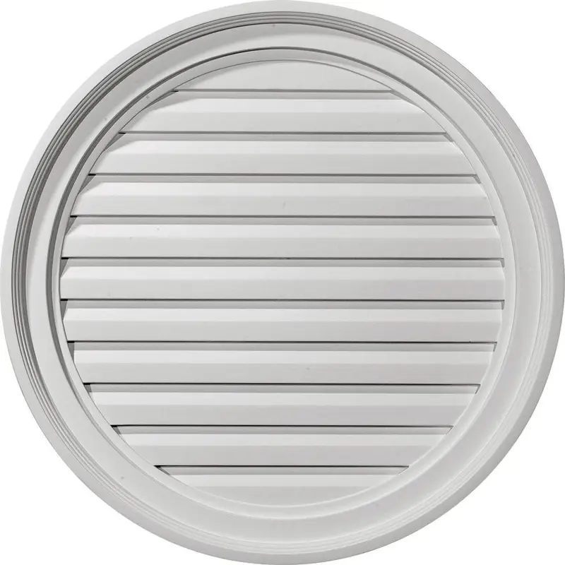 24 in. x 24 in. Round Primed Polyurethane Paintable Gable Louver Vent4.78 / each