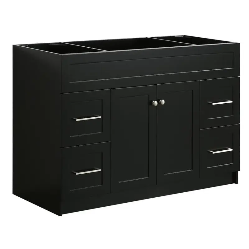 ARIEL Hamlet 48-in Black Bathroom Vanity CabinetBlack