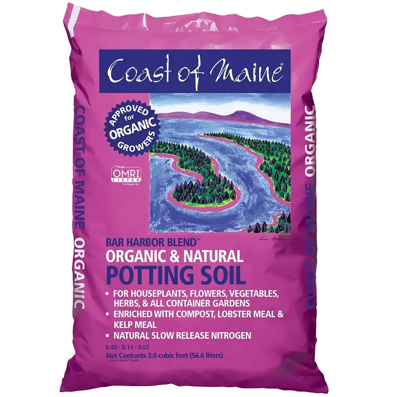 Coast of Maine Harbor Blend 1CBBH2 Bar Organic Potting Soil, 2 cu-ft Bag