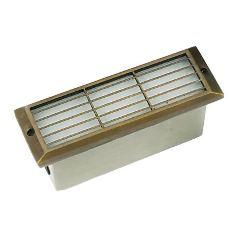 1-Light Antique Bronze Die Cast Brass Brick Step Light3.6 / each