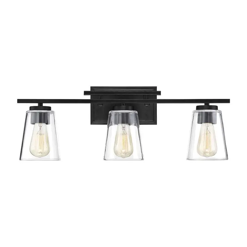 24 in. 3-Light Black Vanity Light6.6 / each