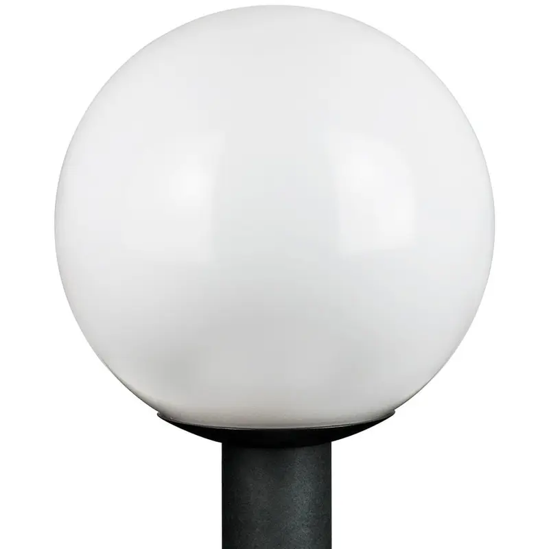 12 in. Outdoor Globe Post 1-Light White Polycarbonate Globe Post Top Lantern2 / each