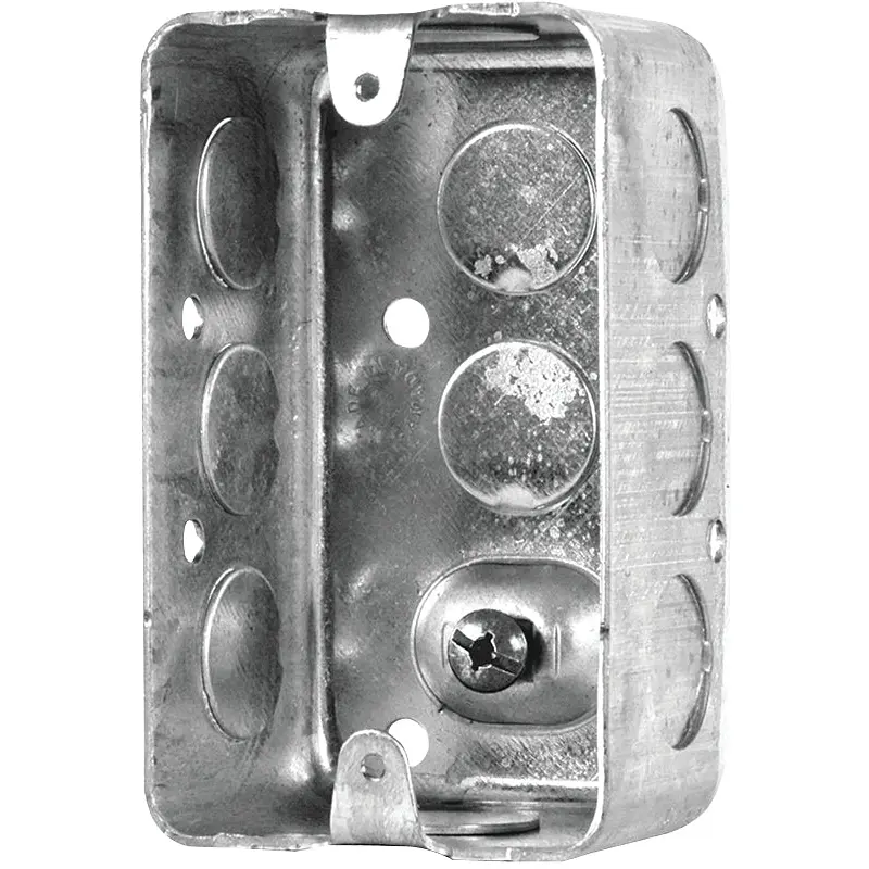 Hubbell 1110BAR Utility Box, 10-Knockout, 1/2 in Knockout, Metal, Screw