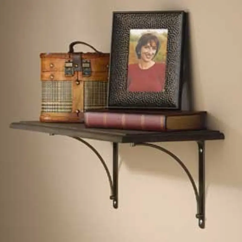 Knape & Vogt 200 Series 200MBLK8 Shelf Bracket, 50 lb, 7-3/4 in L, 7-3/4 in H, Steel
