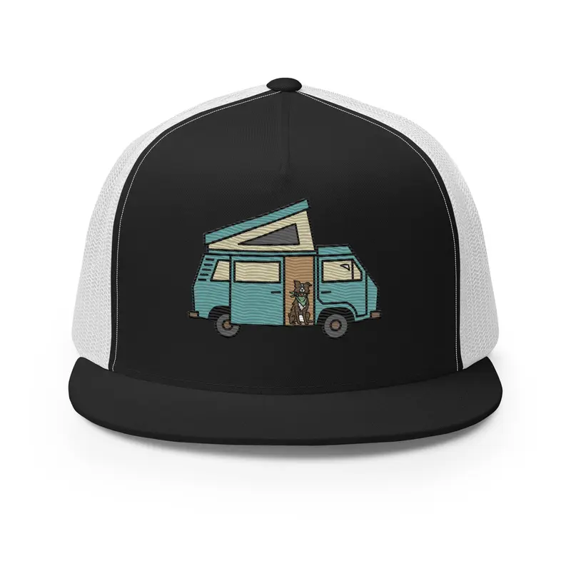 Dog in Van Trucker CapBlack / White