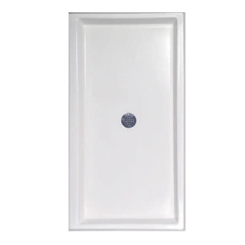 72 in. x 36 in. Single Threshold Shower Base in White