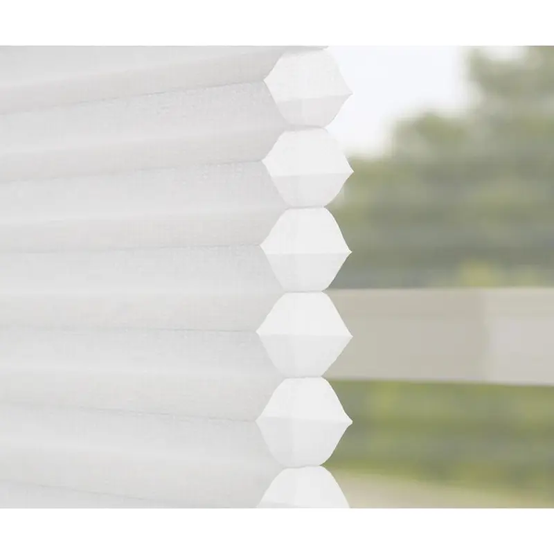 allen   roth 69-in x 64-in White Light Filtering Cordless Cellular Shade