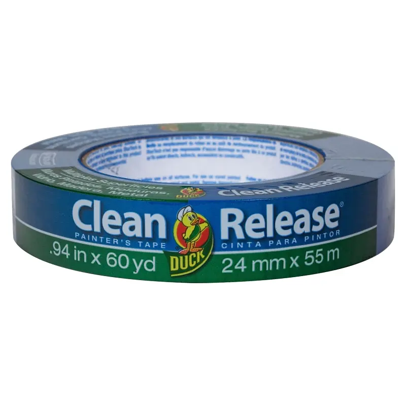 Duck Clean Release 240193 Painter's Tape, 60 yd L, 0.94 in W, Blue