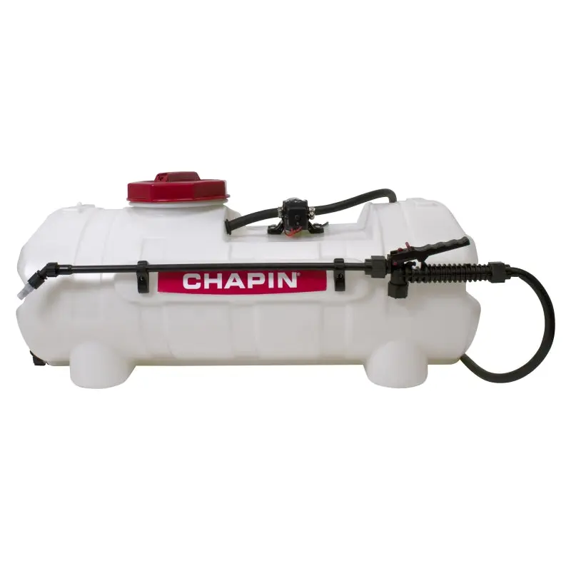 CHAPIN 97200B ATV Spot Sprayer, 15 gal Tank, Polyester Tank, 15 ft L Hose, Translucent