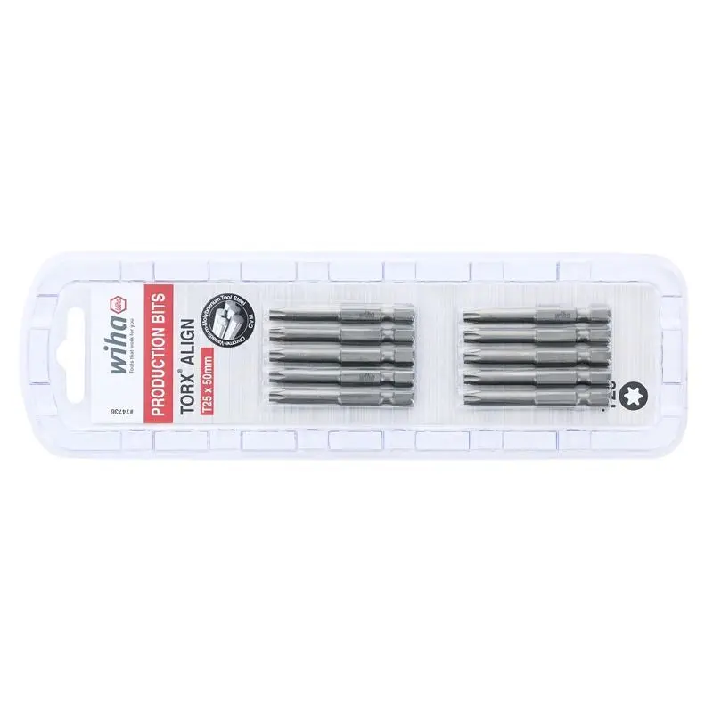 Wiha Torx Align Power Bit T25 x 50mm Pack of 10 Bits