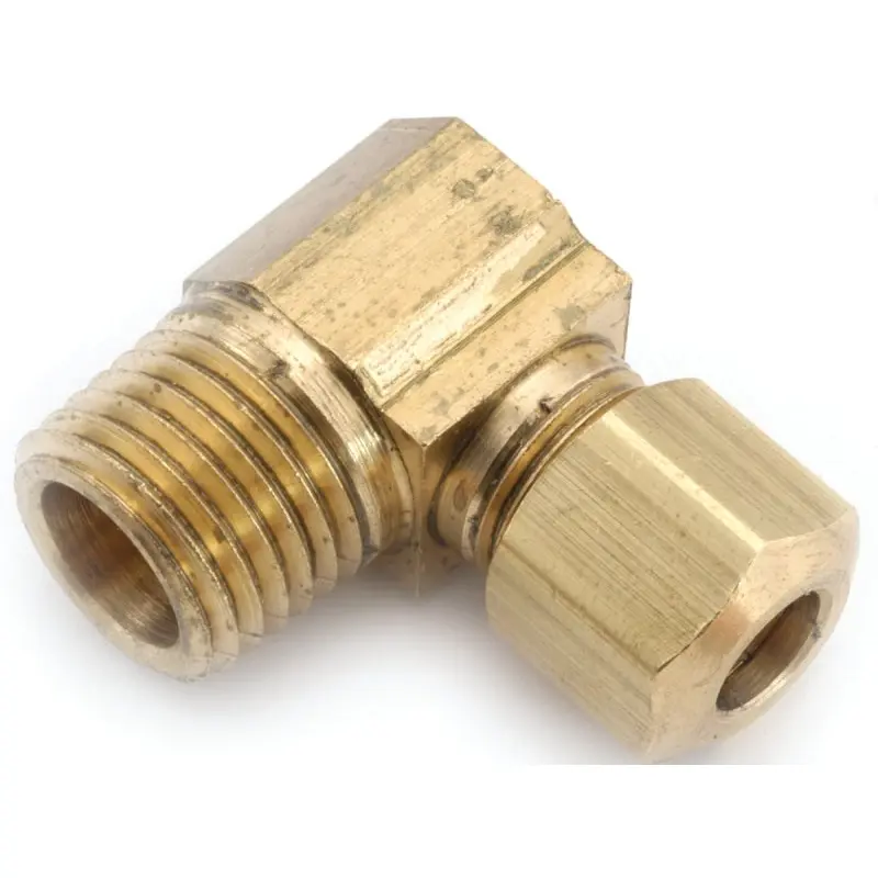 Anderson Metals 750069-0808 Tube Elbow, 1/2 in, 90 deg Angle, Brass, 200 psi Pressure