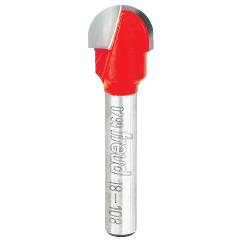 Diablo 18-108 Round Nose Router Bit, 1-13/16 in OAL, 1/4 in Dia Shank, Carbide