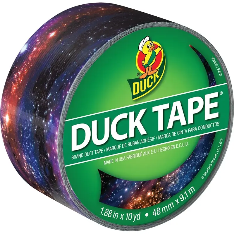Duck 283039 Duct Tape, 10 yd L, 1.88 in W, Galaxy