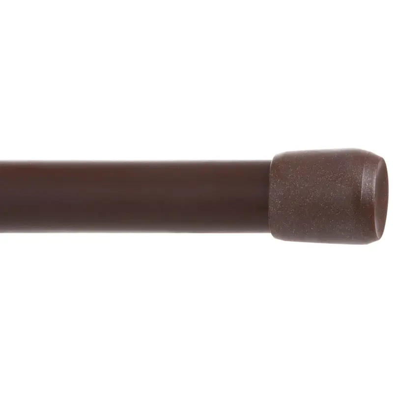 Kenney KN620 Spring Tension Rod, 5/8 in Dia, 28 to 48 in L, Metal, Chocolate