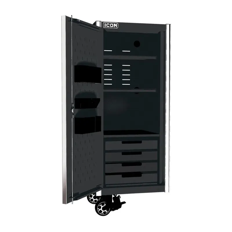 28 in. Professional End Locker - Black