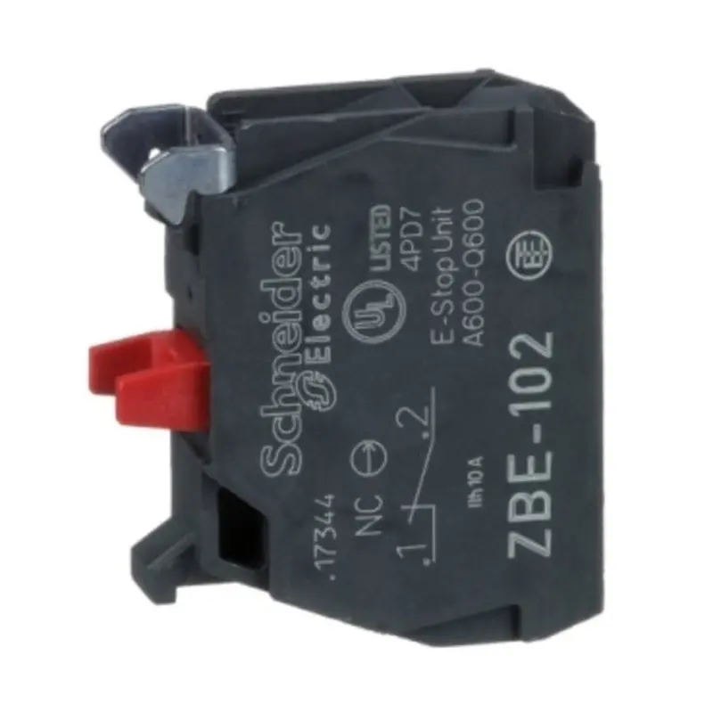 Single contact block, Harmony XB4, silver alloy, screw clamp terminal | ZBE102