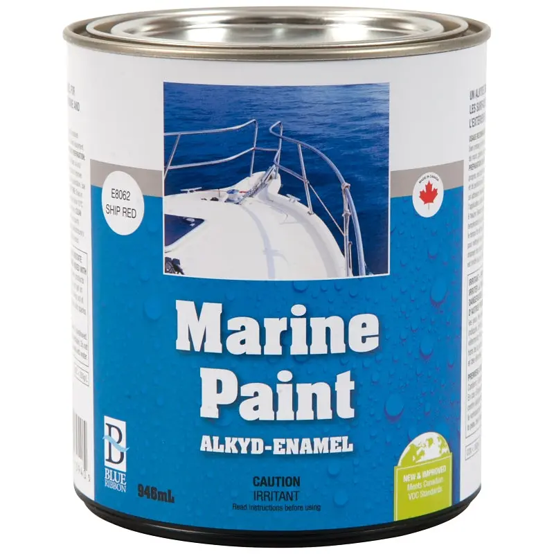 UCP Paints E8062-946 Marine Paint, Gloss Sheen, Ship Red, 946 mL, Can
