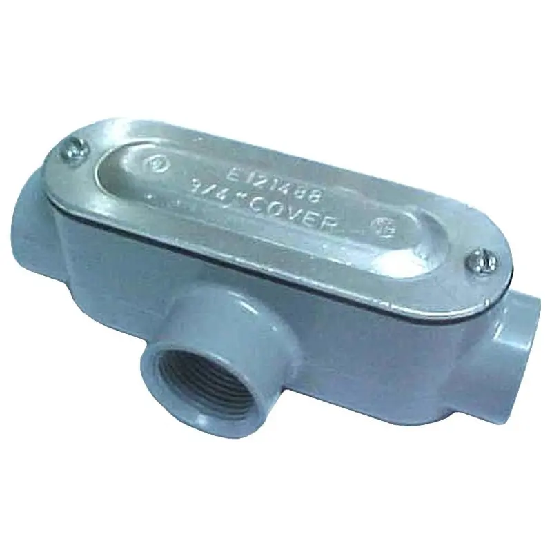 BWF 702-CGV Conduit Body, 3 -Hub, 1 in Hub, Threaded, Aluminum, Gray
