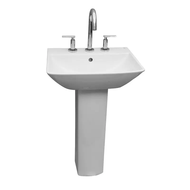 Barclay Products Summit 600 Pedestal Combo Bathroom Sink in White63 / each