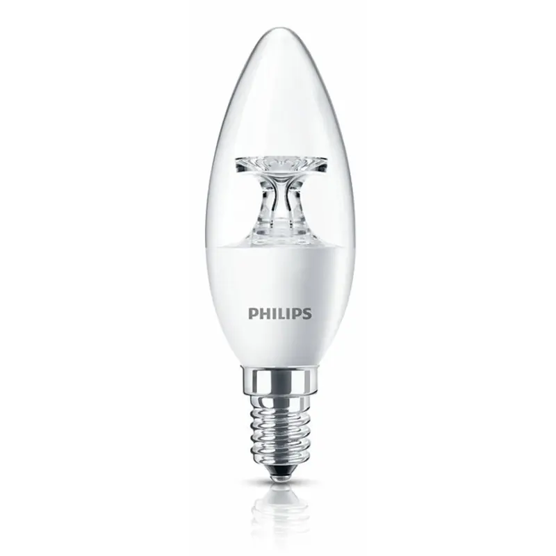 Candle bulb led 5.5-40w e14 2700k 220-240v 50hz/60hz b35 cl  | PHI00250