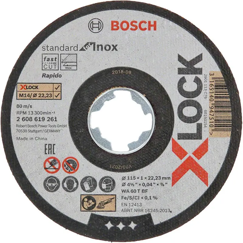 Grinding Disc X-LOCK Standard for Metal 125x6x22.23 mm Depressed Grinding