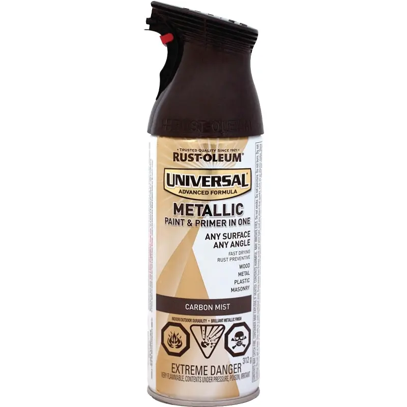Rust-Oleum 264656 Metallic Spray Paint, Metallic, Carbon Mist, 312 g, Can