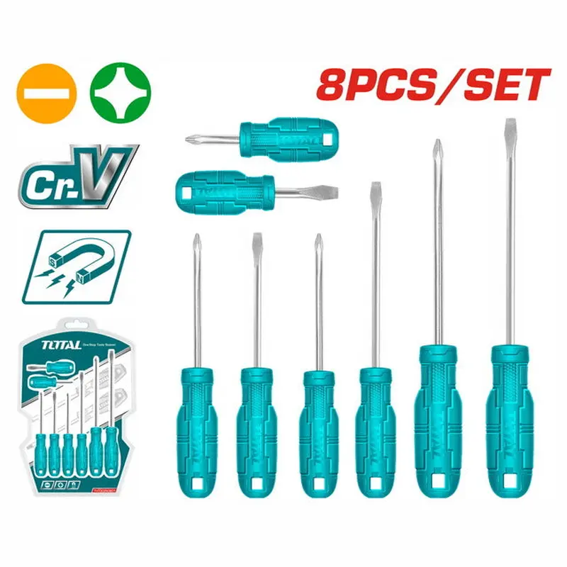 TOTAL 8PCS SCREWDRIVER SET (THTDC250801)