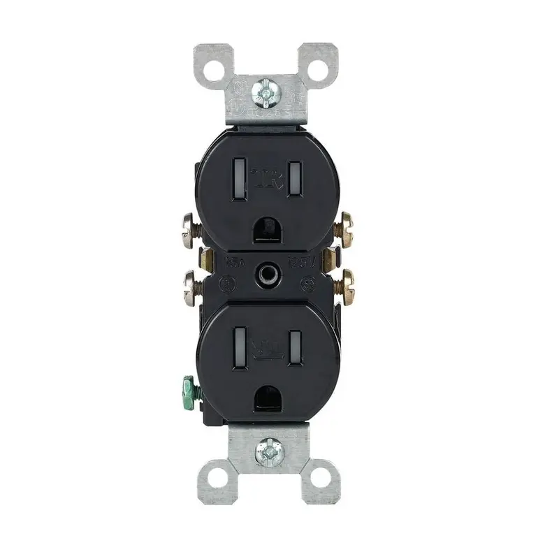 15 Amp Tamper Resistant Duplex Outlet, BlackLight Almond / 0.14 / 10