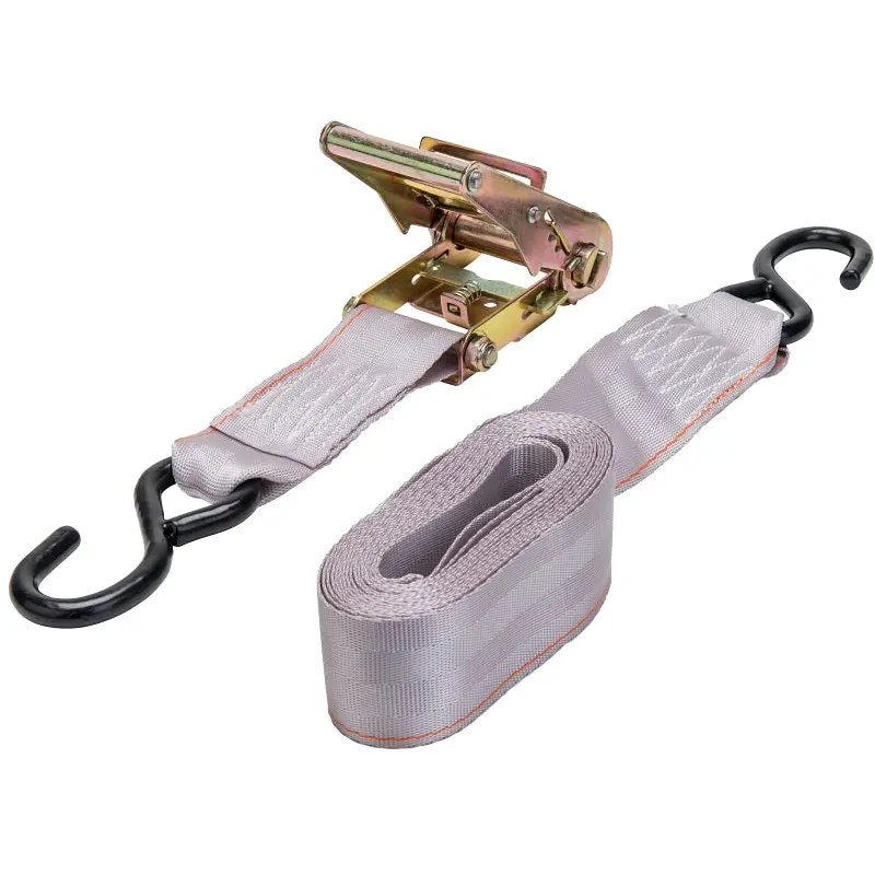 Keeper 89517-10 Tie-Down, 2 in W, 14 ft L, Gray, 500 lb, S-Hook End Fitting