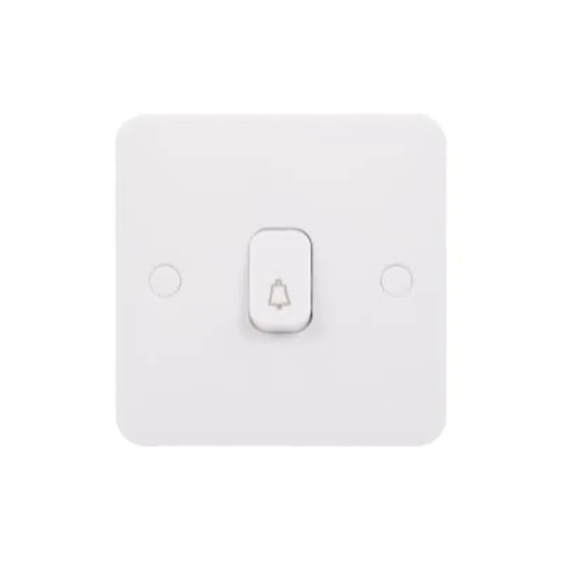 Lisse - Retractive switch - with bell symbol - 1 gang 2 way - 10A White