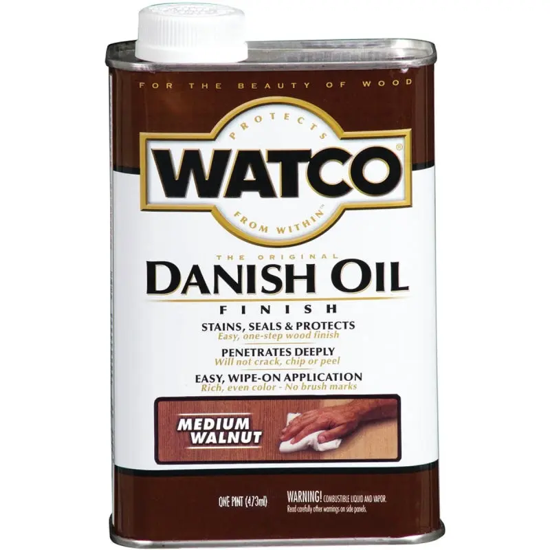 Watco 65951 Danish Oil, Medium Walnut, Liquid, 1 pt, Can