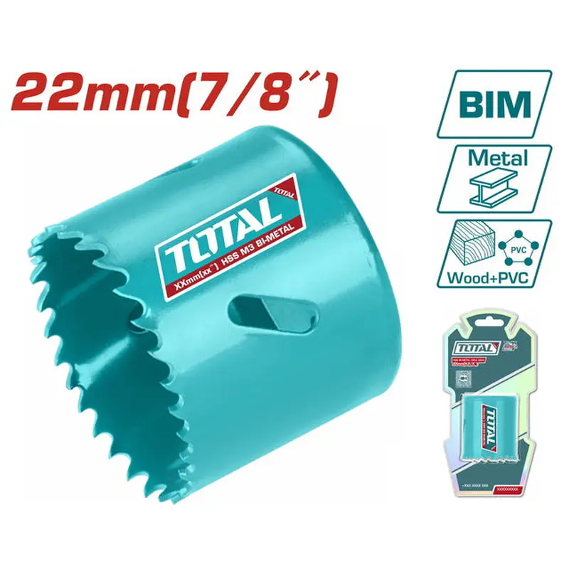 TOTAL Bi-metal HOLE SAW 22mm (TAC410221)
