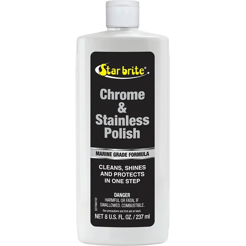 Star brite 827 Series 082708 Chrome and Stainless Polish, Liquid, 8 oz, Bottle