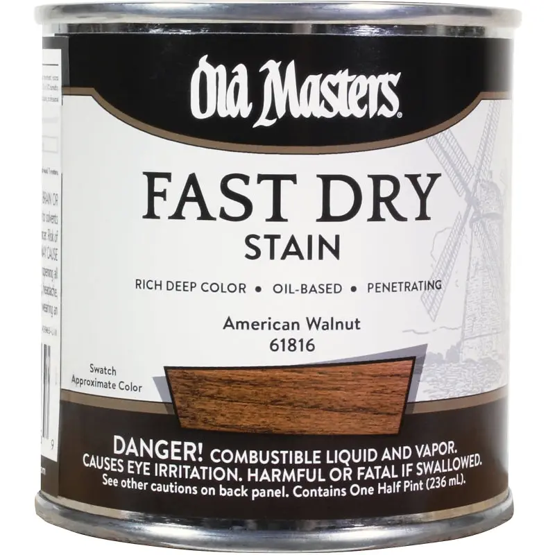 Old Masters 61816 Fast Dry Stain, American Walnut, Liquid, 1/2 pt