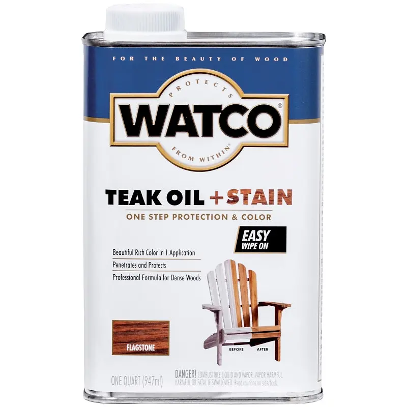 Watco 348758 Oil and Stain, Warm Glow, Flagstone, Liquid, 1 qt, Can