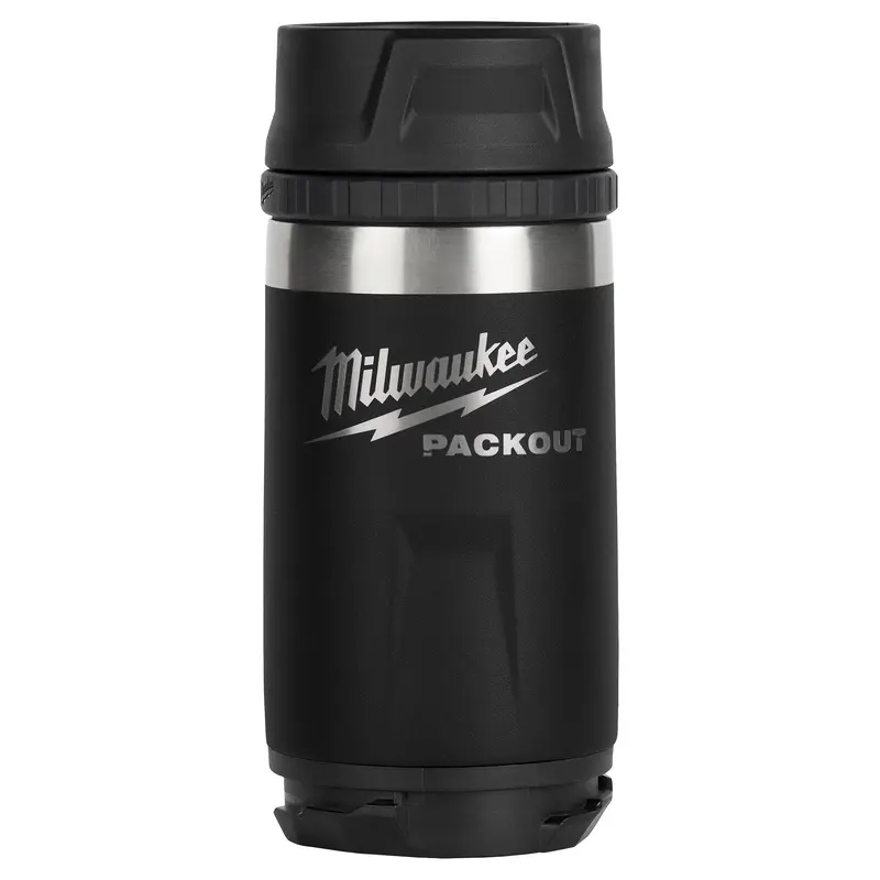 Milwaukee 48-22-8391B PACKOUT 12oz Insulated Bottle with Sip Lid - Black