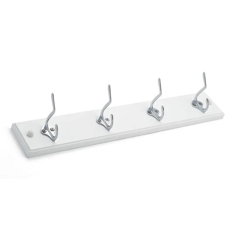 18 in. Nystrom Hook Rack White Board with 4 Chrome Hooks