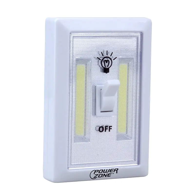PowerZone 12532 Cordless Light Switch, LED Lamp, 200 Lumens, Wall Mounting
