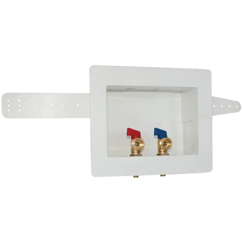 Eastman 60245 Washing Machine Outlet Box, 1/2, 3/4 in Connection, Brass